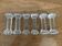 Set of six Art Deco glass knife holders