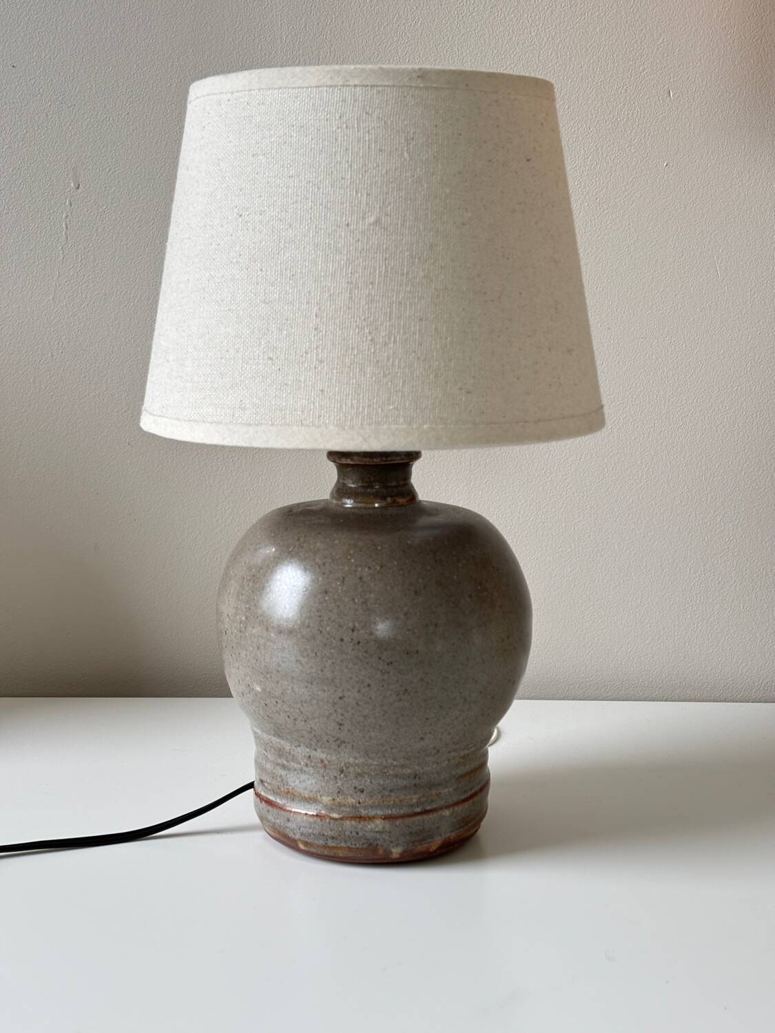 Lamp base in stoneware