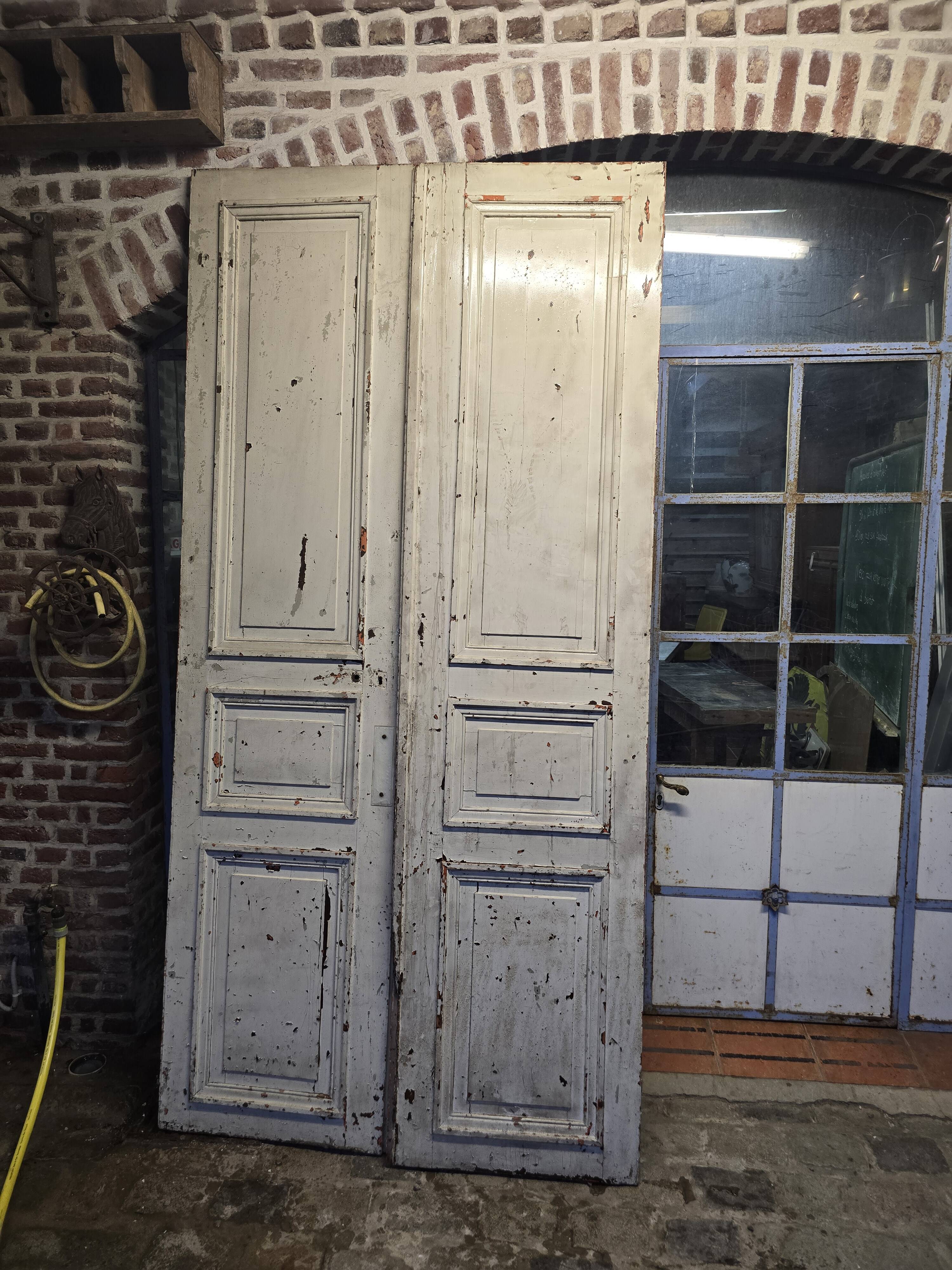 Pair of antique partition doors