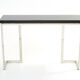 Console laquée noire et chrome Guy Lefevre pour Maison Jansen 1970