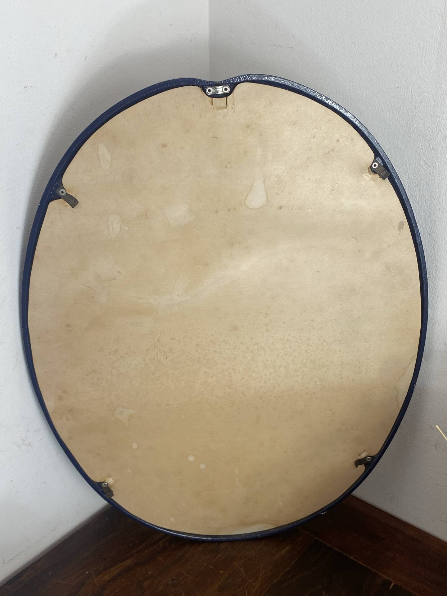 Miroir en fonte bleu nuit 