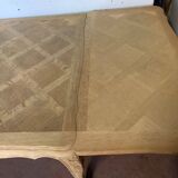 Regency style dining table in veneer and solid oak 20th century