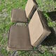 Paire de chauffeuses fauteuils en tissu marron