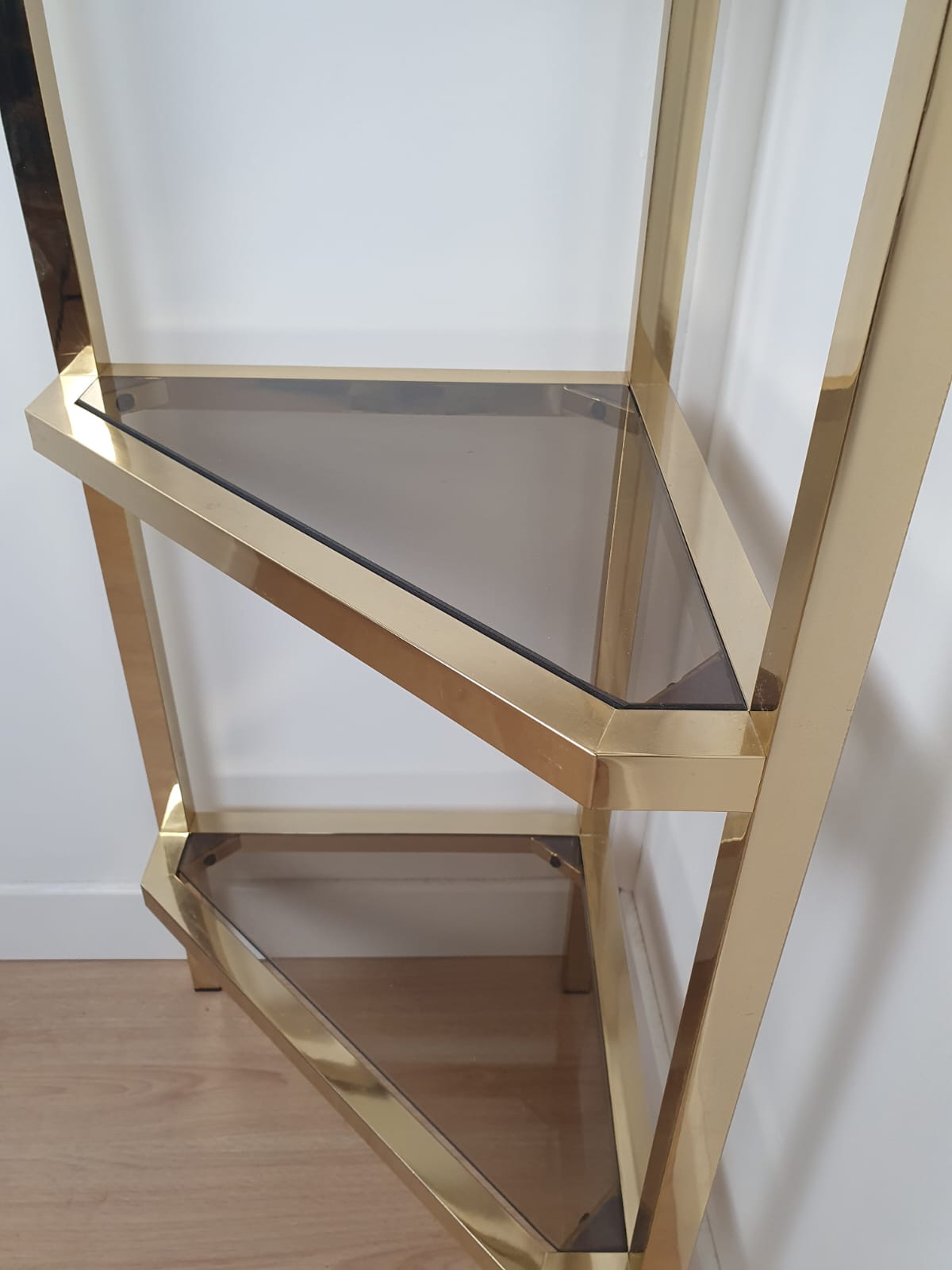 Pair of 70s corner shelves