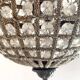 Empire-style hot air balloon chandelier with 6 lights and crystal drops