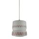 Vintage opaline glass pendant light with geometric design, 1960s Lunel style