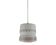 Vintage opaline glass pendant light with geometric design, 1960s Lunel style