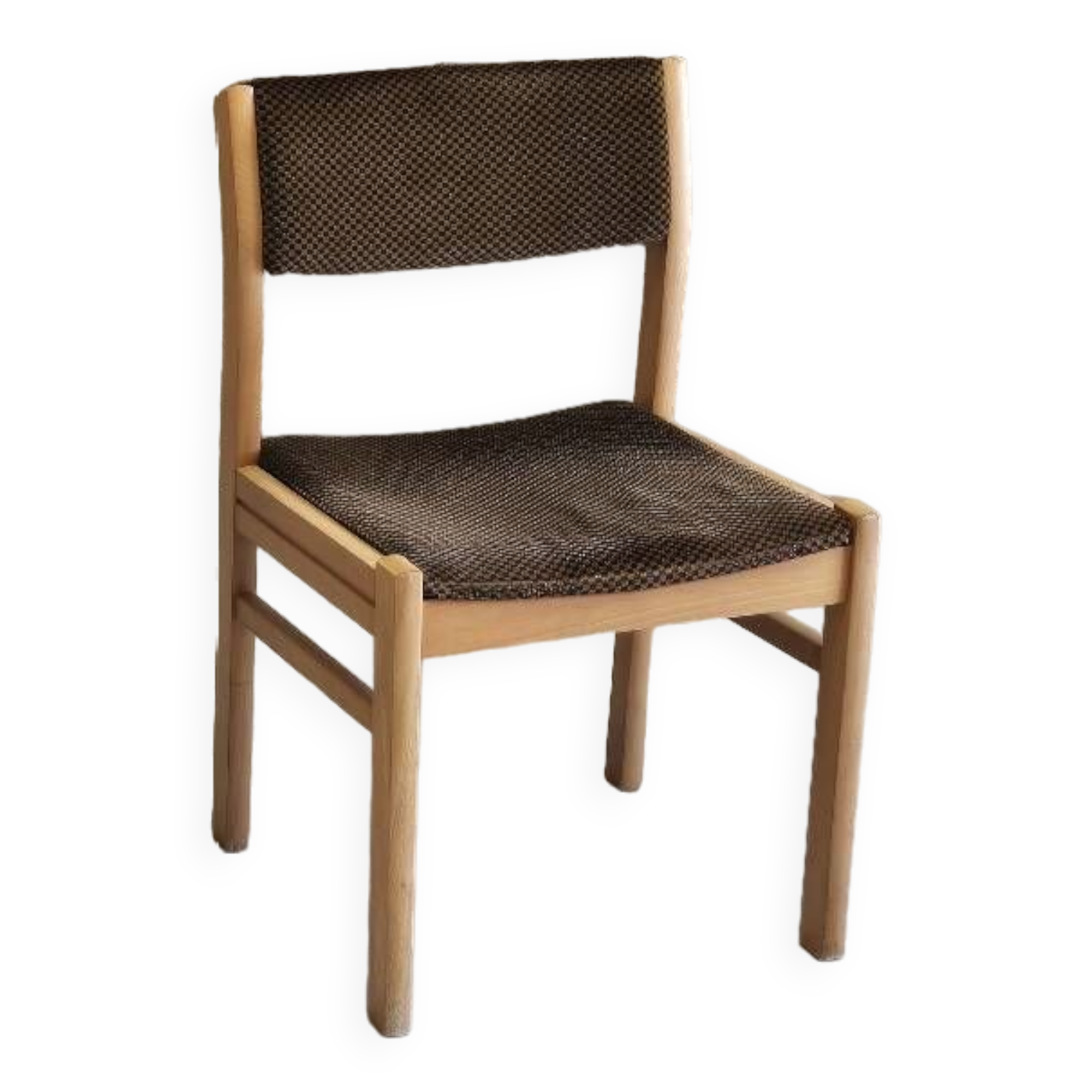 1970 wood and velvet chair