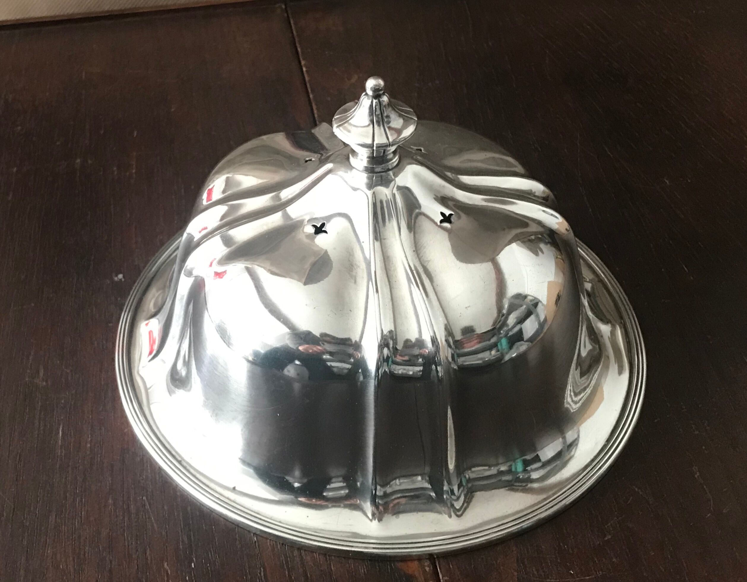Individual serving bell silver metal