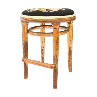 Golden wooden stool