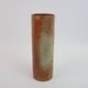 Brown ceramic tube vase signed Roger Jacques under the base