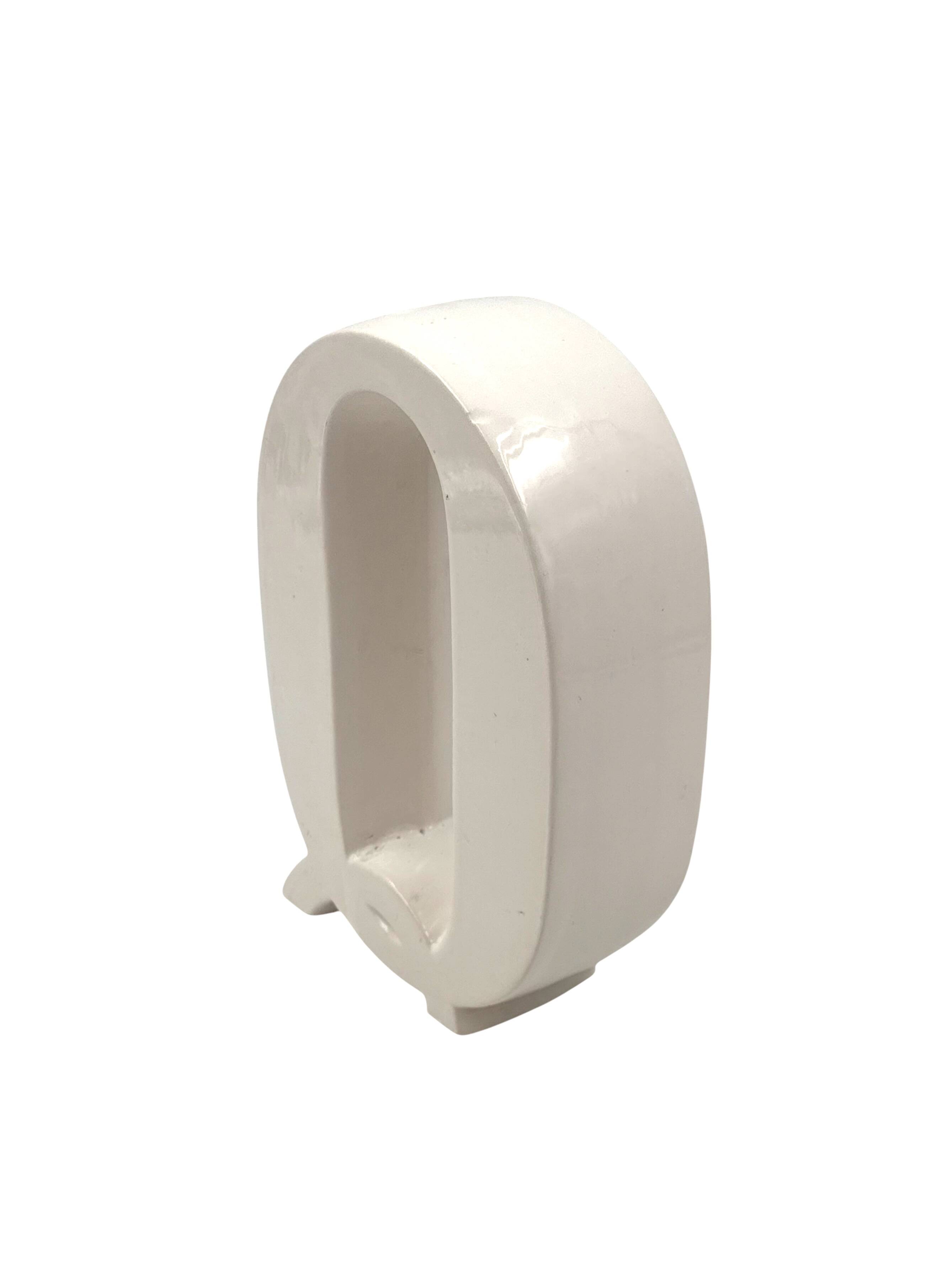 Space age Q letter shaped ceramic vase, Marcel Radureau France 1970