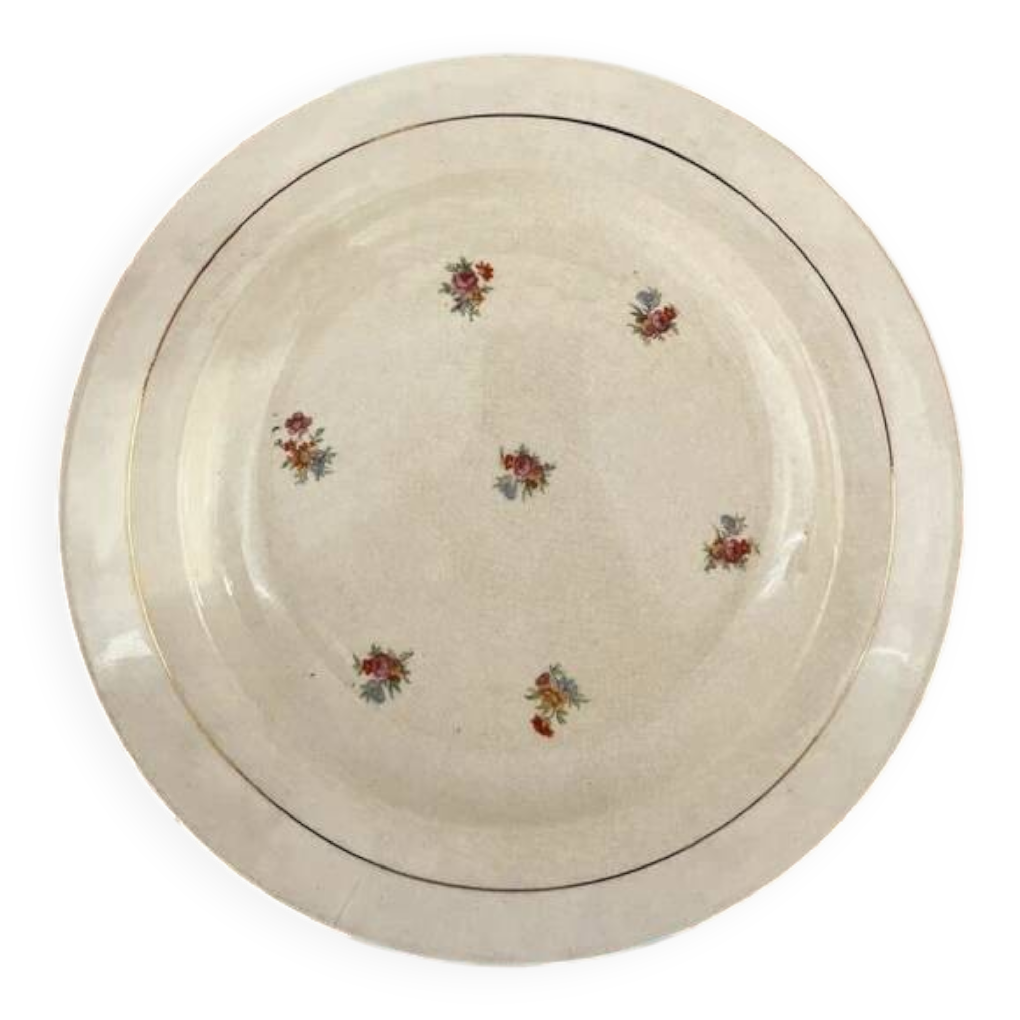 Set of 2 floral porcelain soup plates