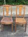 2 Art Deco chairs from the 1930s, made of solid wood with caning.
