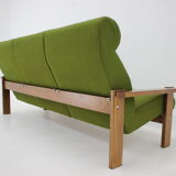 3-seater beech sofa from the 1970s, Czechoslovakia