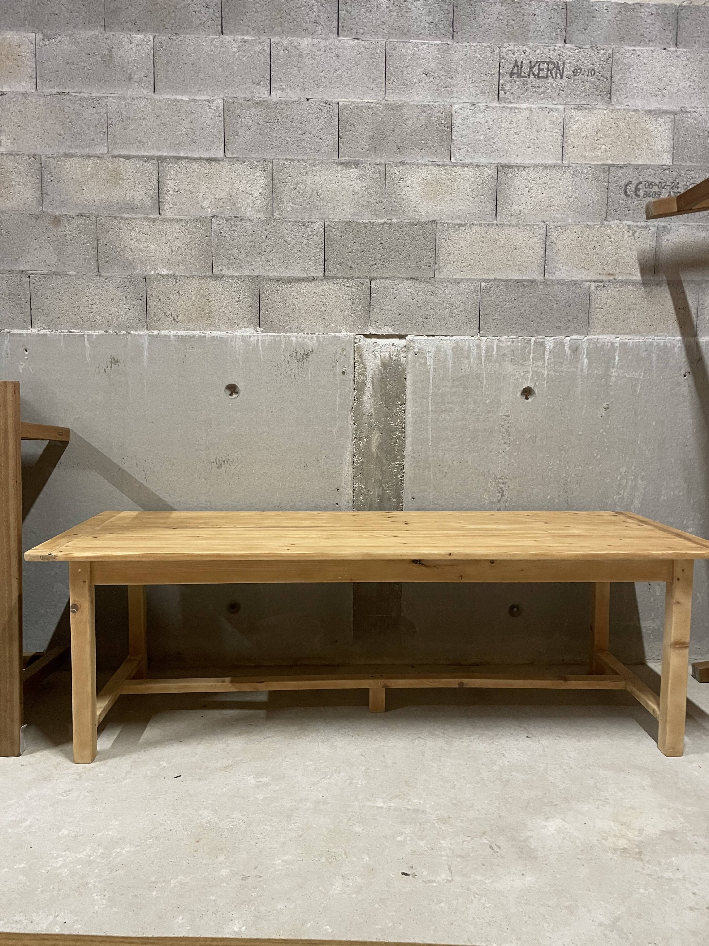 Solid wood farmhouse table 230cm