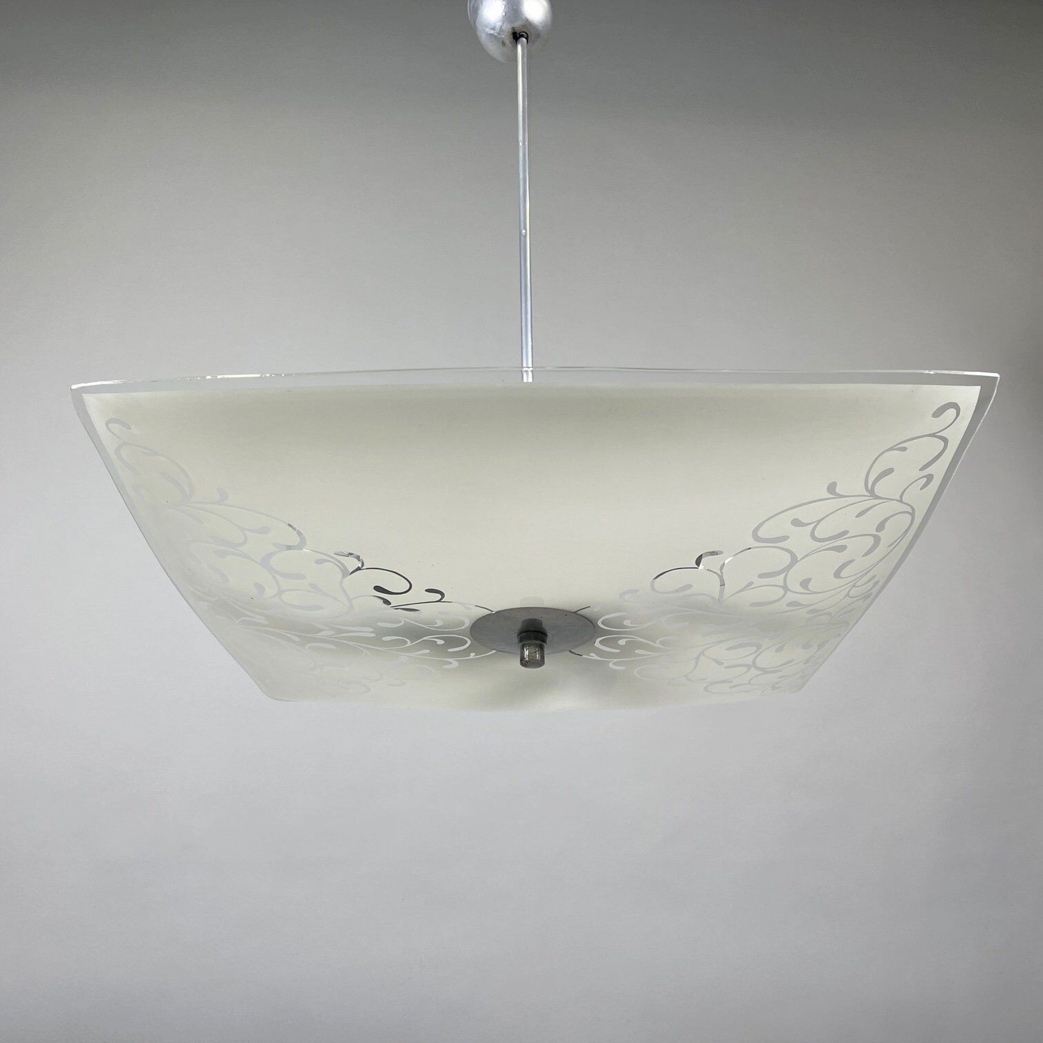 Mid century glass pendant by Napako, Czechoslovakia, 1960's