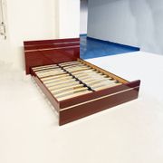 Eric Maville Acrylic Brass Burgundy Double Bed only 1970s