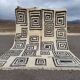 Moroccan Berber rug in cream and black 300x200 cm – spiral geometric pattern