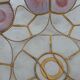 Pair of vintage pendant lamps in brass mother-of-pearl and shells