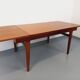 Vintage Scandinavian 50s 60s teak dining table with extension