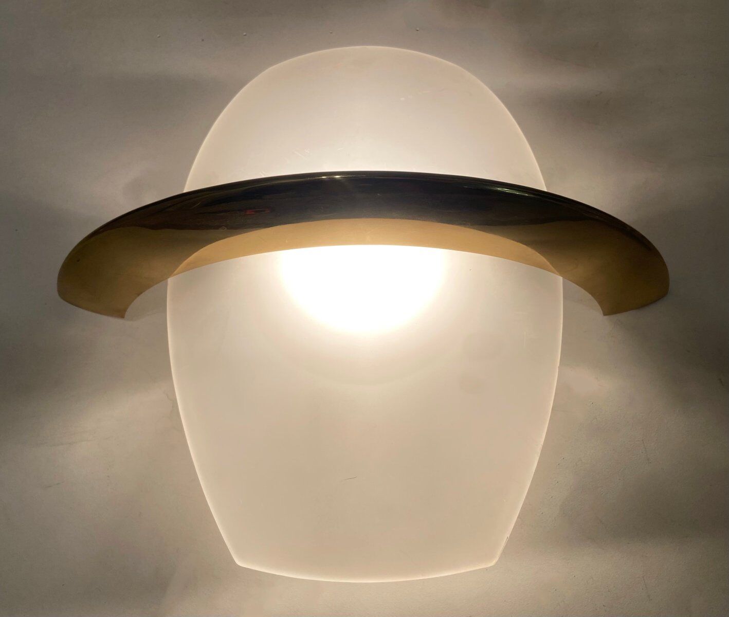 Mid-Century Italian Satinated Glass Sconces, Set of 3