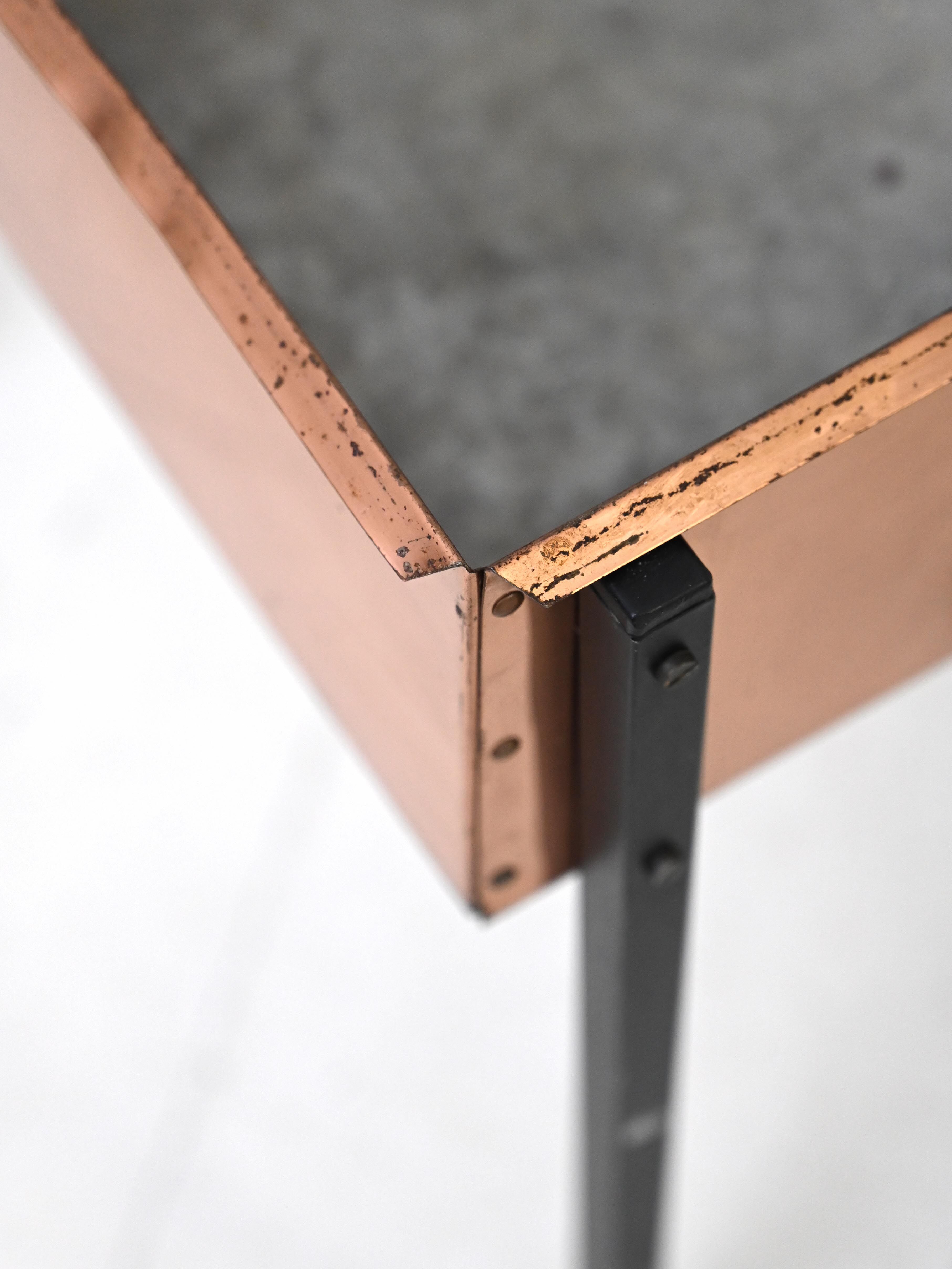 Copper planters with lamp