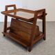 Table d'appoint porte-revues Art déco en noyer, France vers 1930