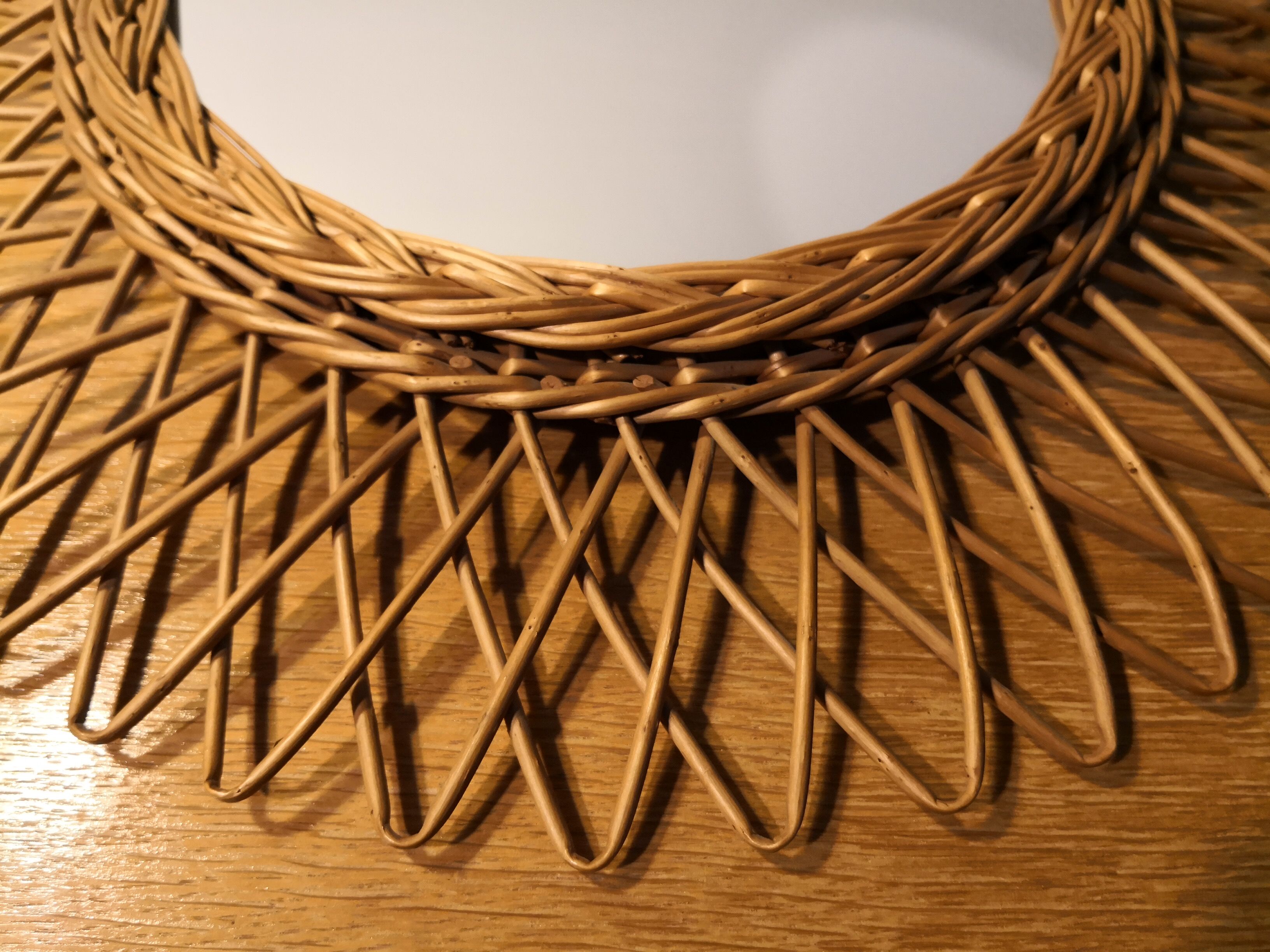 Rattan mirror 60/70 - 46x46cm