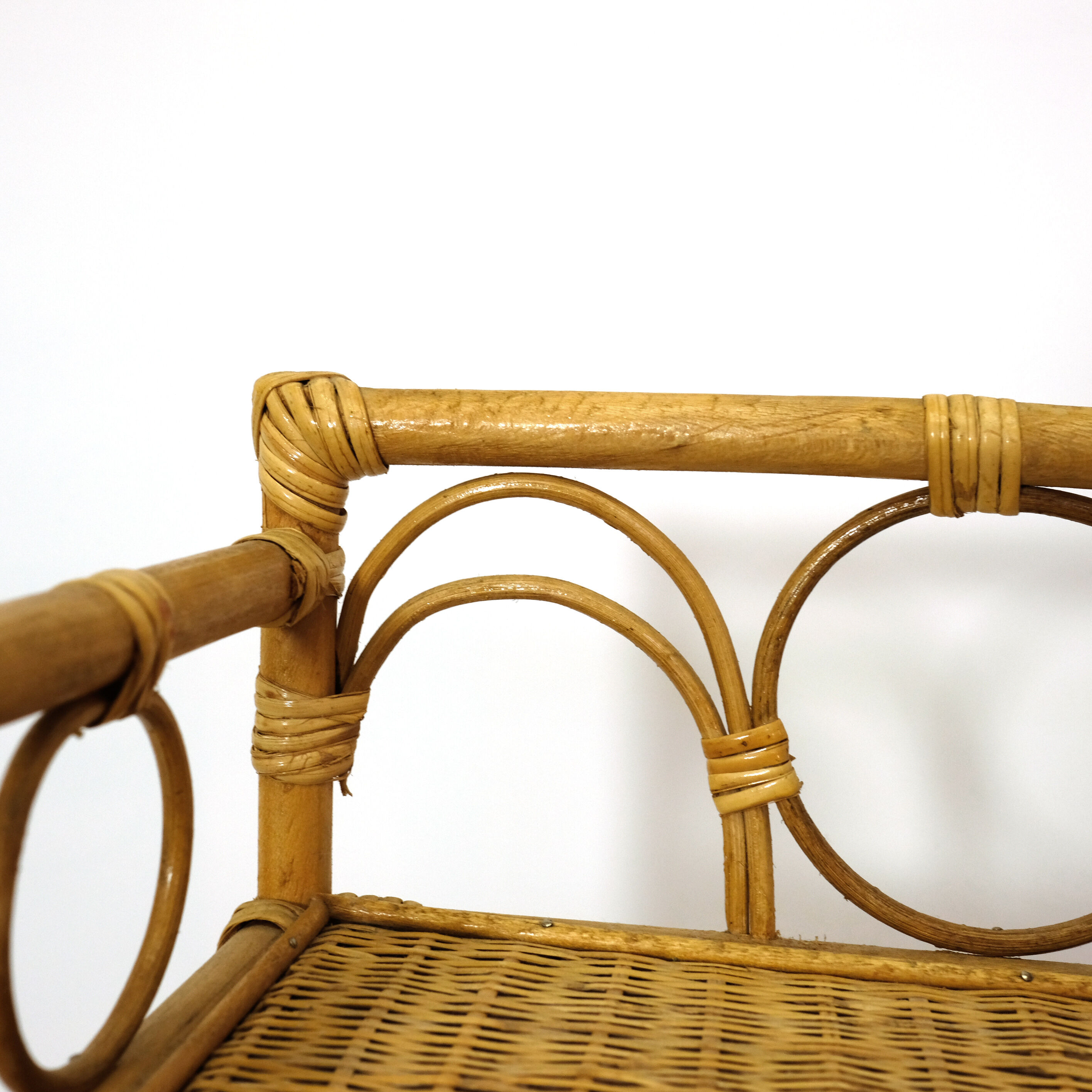 Rattan and wicker shelf from the 70