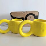 Pair of Donut cups by Petite Friture designed by Pia Chevalier