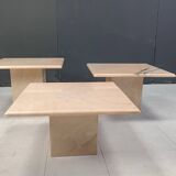 Vintage marble nesting tables or side tables, 1970s