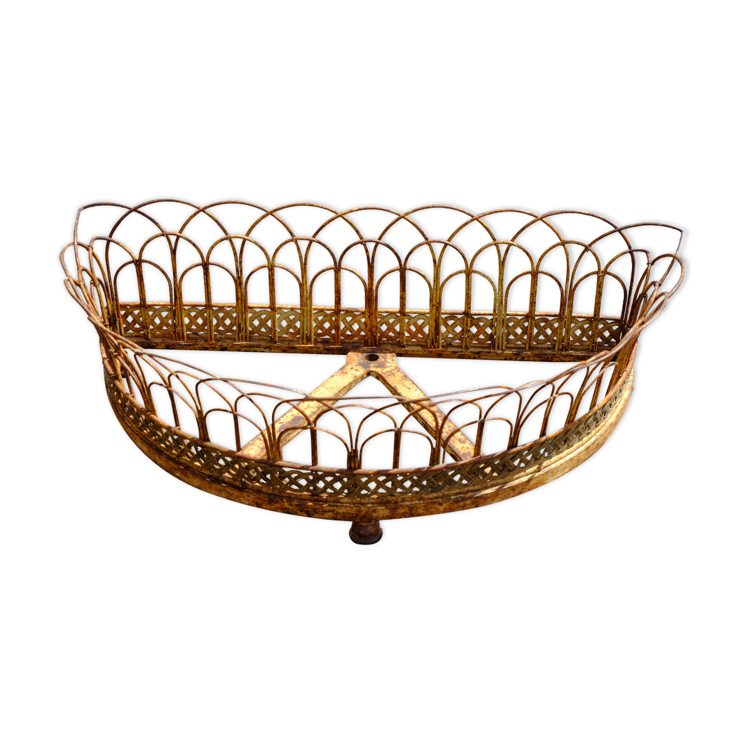 planter XIXth braided iron