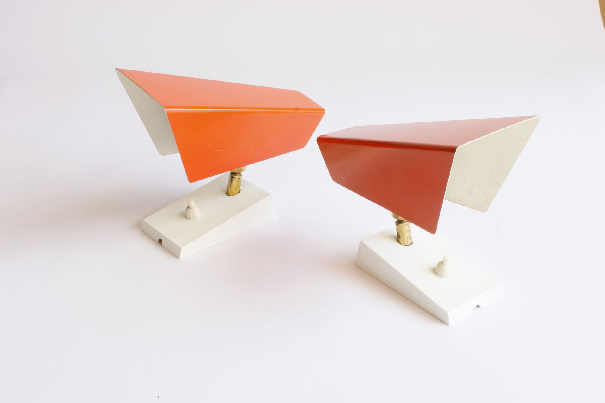 Orange wall sconces by J. J. M. Hoogervorst for Anvia, 1960s