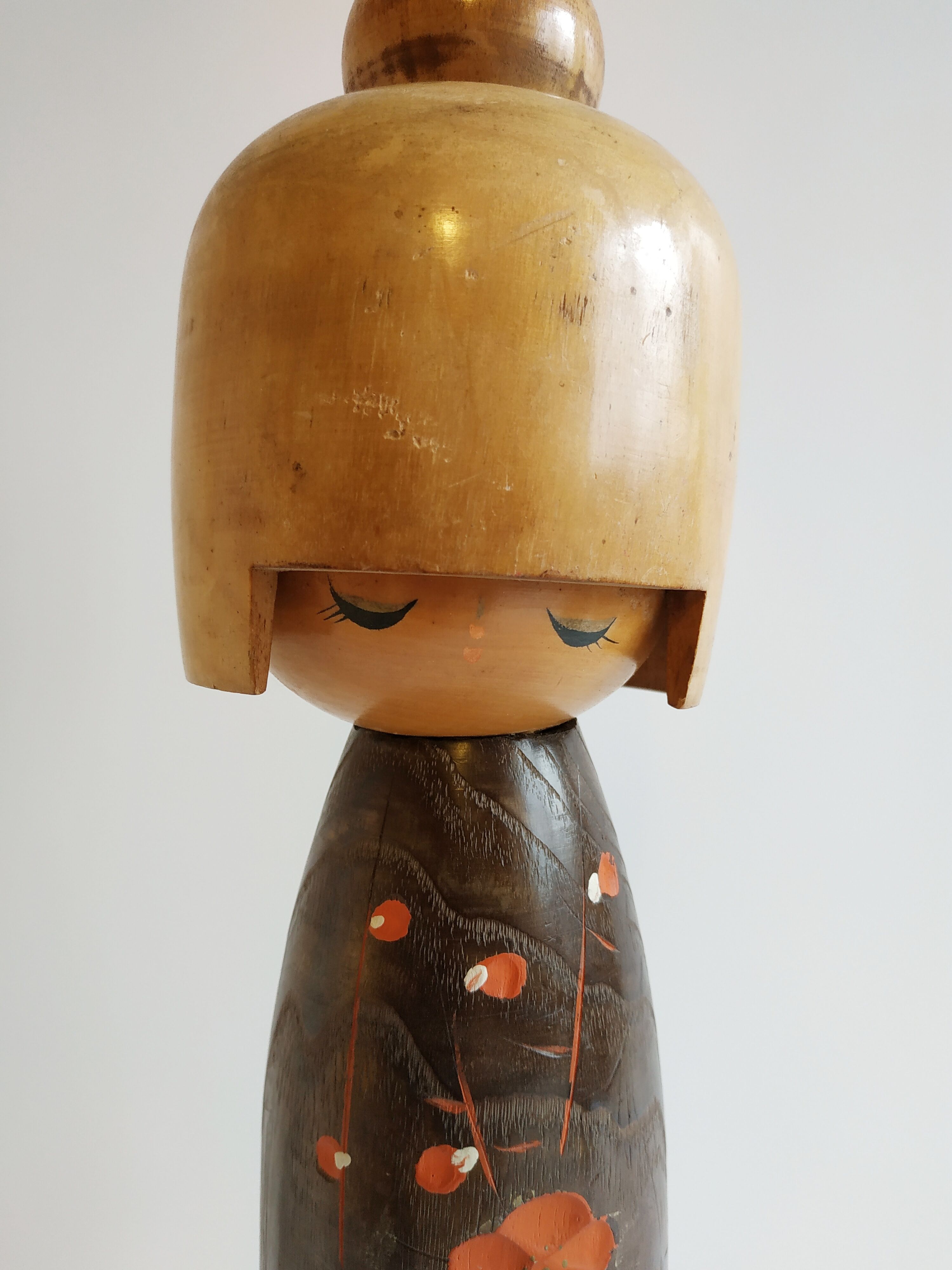 Kokeshi Doll - "Awakening of Love" by Master Usaburo Okamoto, 1917-2009 - vintage 1960