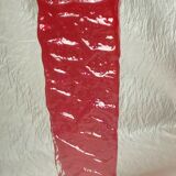 Vase en verre triangulaire effet gaufre annees 70'