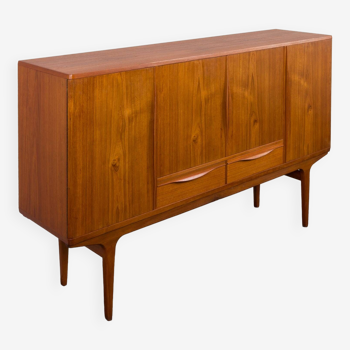 Johannes Andersen highboard, teak credenza, Denmark 1960s