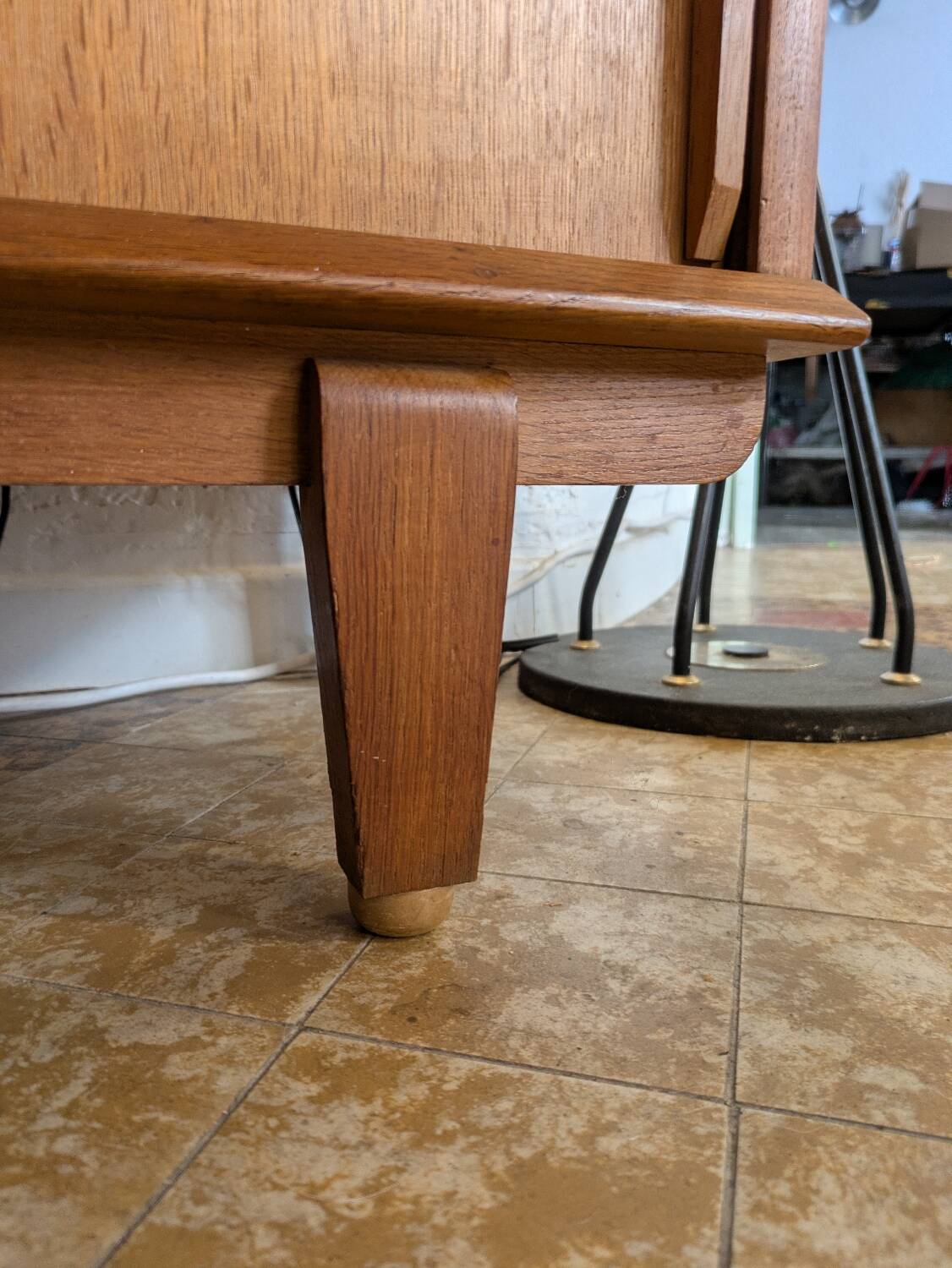 Vintage side table with sliding doors, 1960
