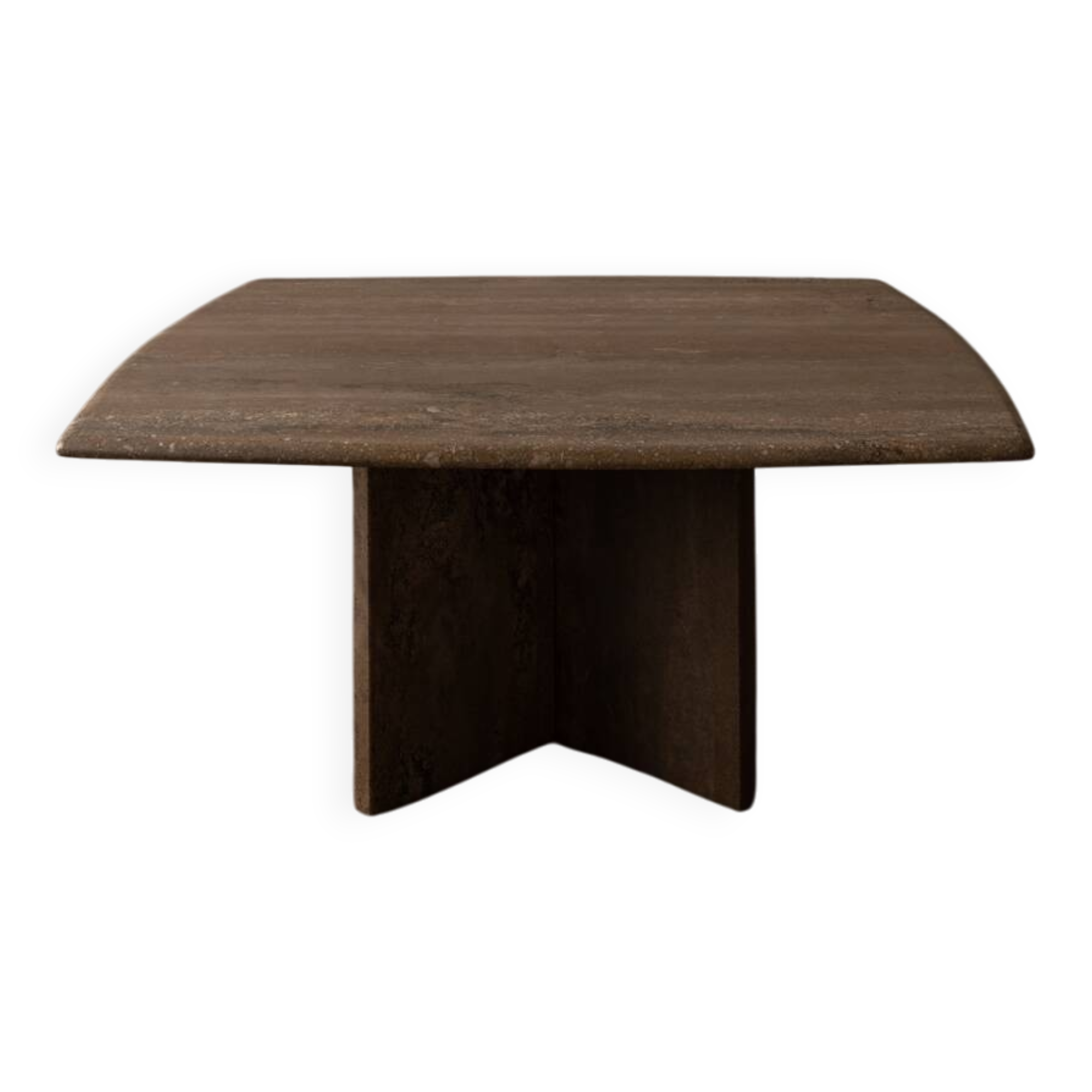 Vintage travertine coffee table · Italian style, 1970s