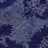 Hand-Knotted Vintage Turkish 1980s 183 cm x 279 cm Blue Rug