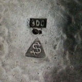 Plat argent massif poincons etranger