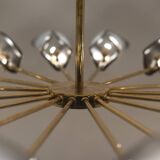 Simone Malachin. Murano glass "star" chandelier. Contemporary.