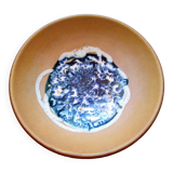 Decorative vintage plate, fat lava effect stoneware