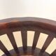 Set of 2 colonial armchairs in wood and cane.