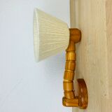 Wall lamp flexible pine lampshade wool 60s