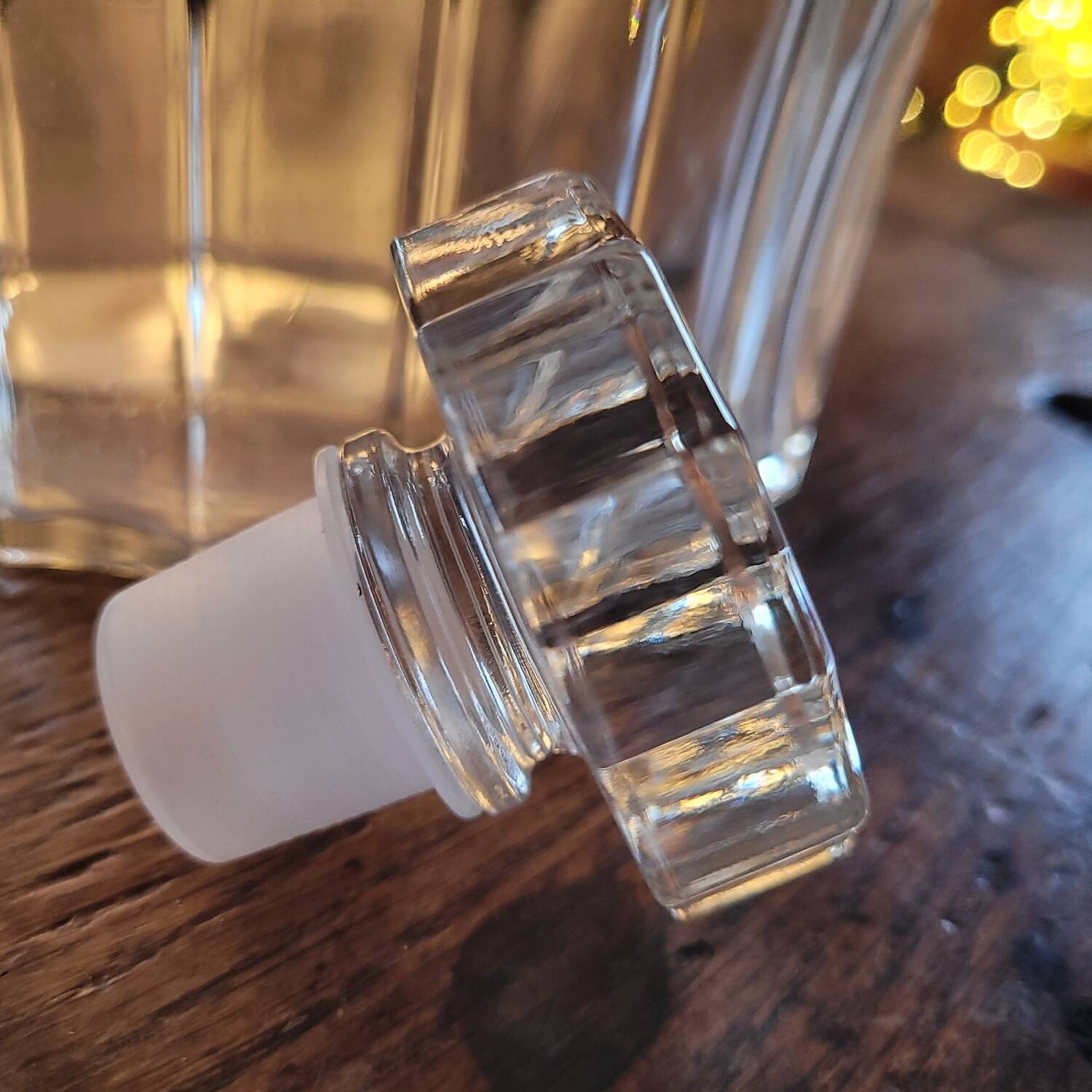Molded glass carafe – perfume bottle style – 1970s–1990s