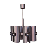 Chandelier 1970 brushed aluminum design
