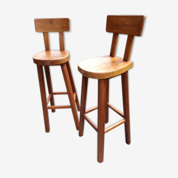 Pair of bar stools, mountain style