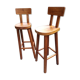 Pair of bar stools, mountain style