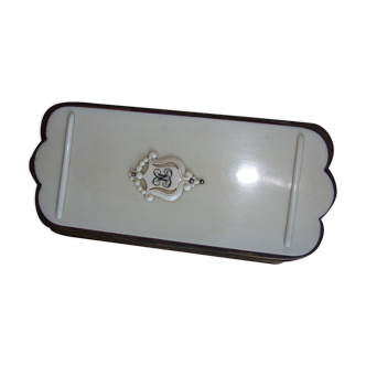 Cigarette case, Napoleon III era. Beautiful white noble material.